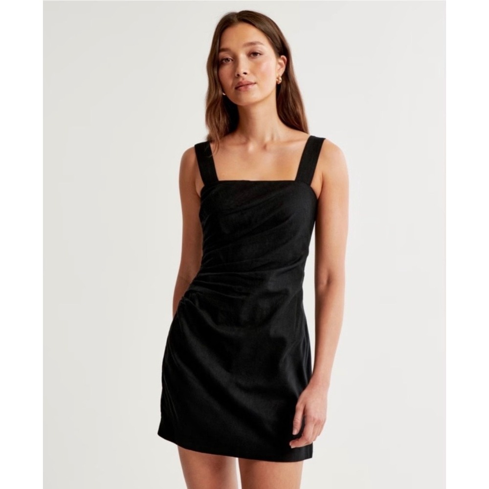 Abercrombie & Fitch Black Mini Dress with Square Neck